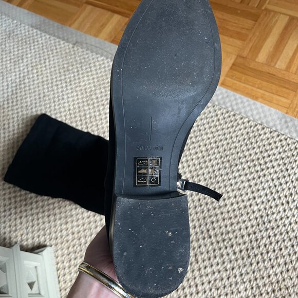 DOLCE VITA Black Suede Over The Knee Flat Boots - Picture 5 of 7